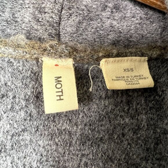 Anthropologie Two-Tone Gray and Brown Cardigan - Picture 8 of 11